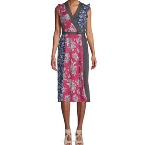 Likely Meade Mixed Print Wrap Dress NWT